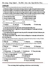 Đề cương Công Nghệ 8 - Nguyễn Đức Phúc